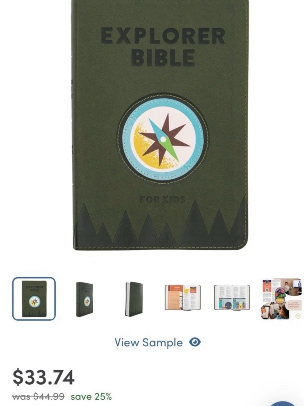 Explorer Bible for Kids - Olive Green